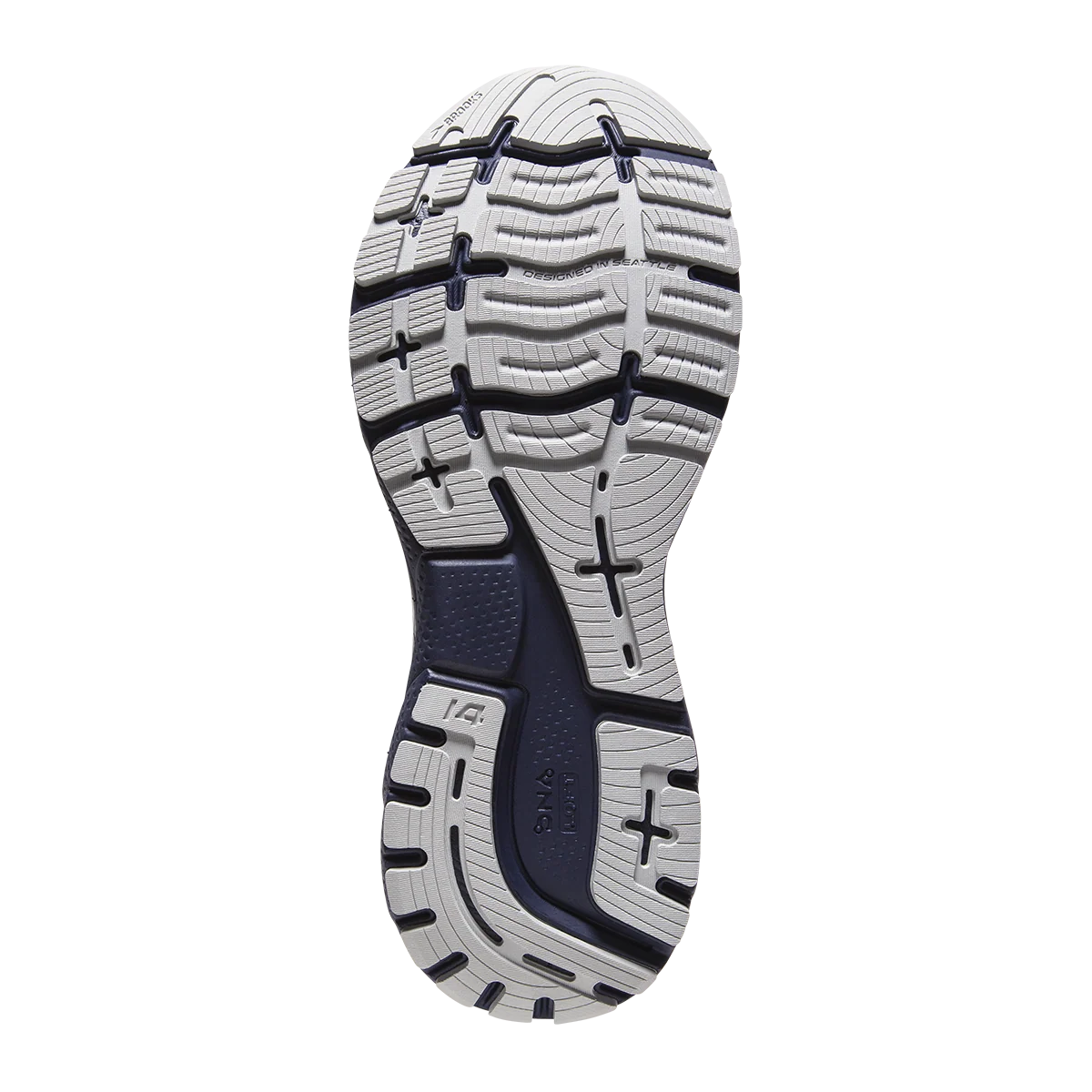 Brooks Ghost 14 - White - Grey - Navy