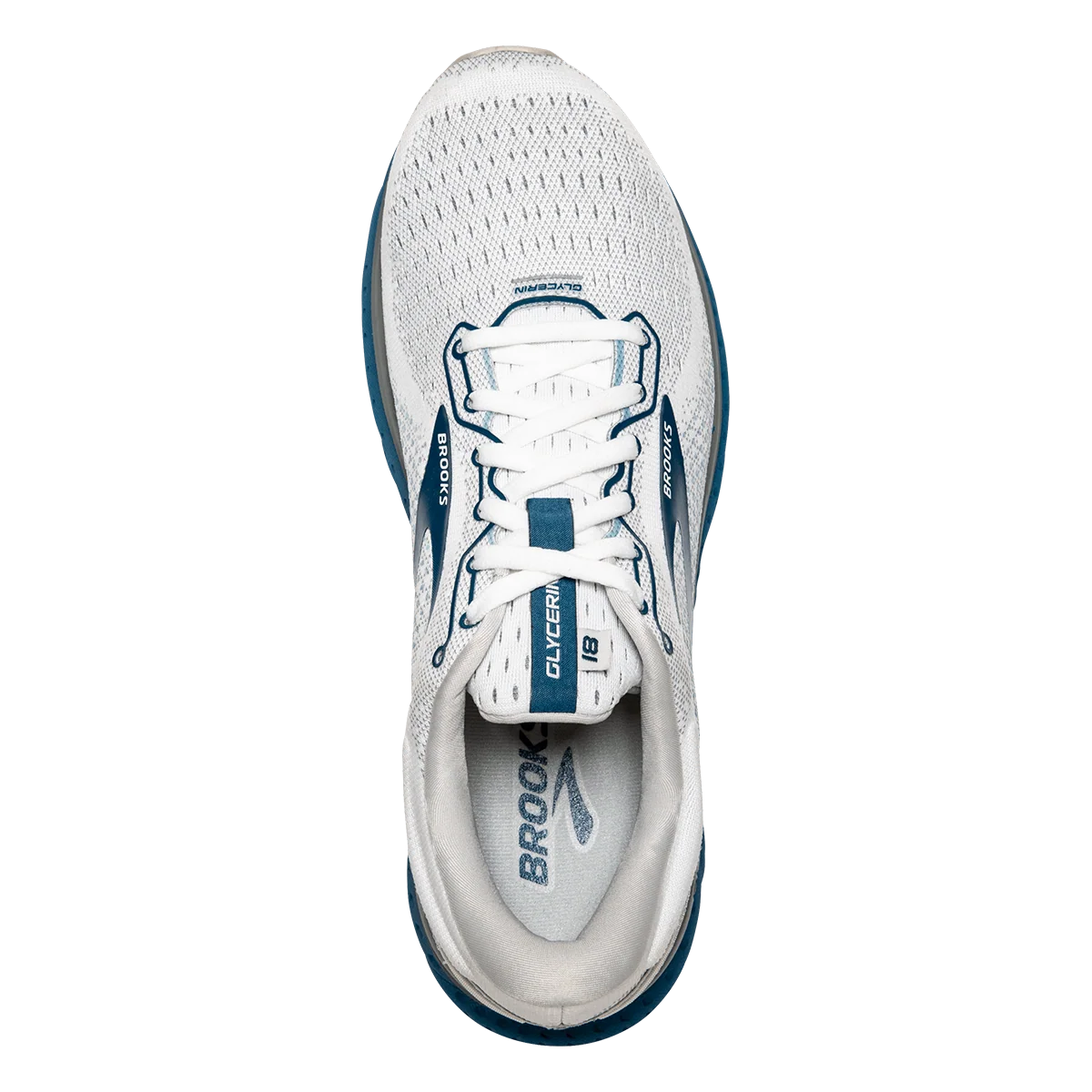 Brooks Glycerin 18 - White - Grey - Poseidon