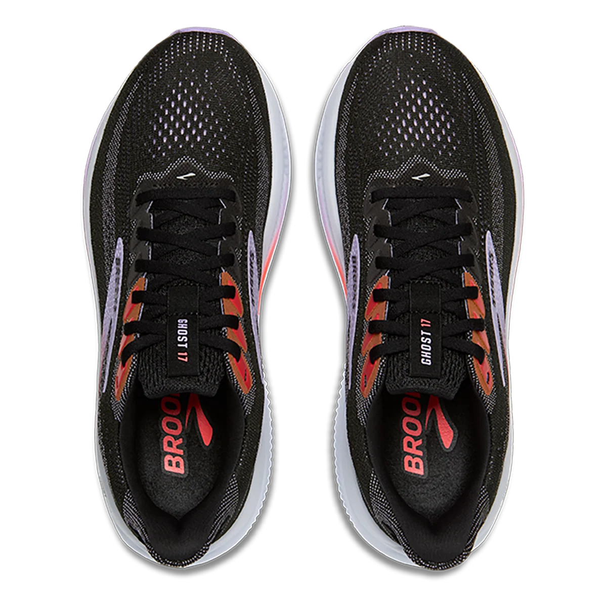 Brooks Ghost 17 Black - Purple - Coral