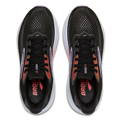 Brooks Ghost 17 Black - Purple - Coral