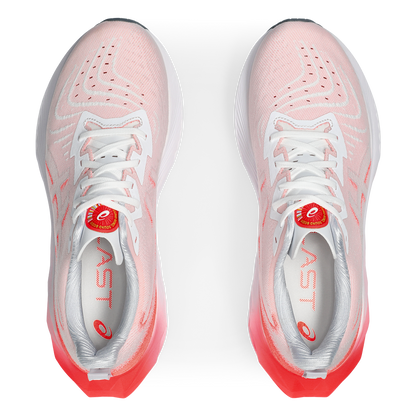 Asics Novablast 4 - White - Sunrise Red