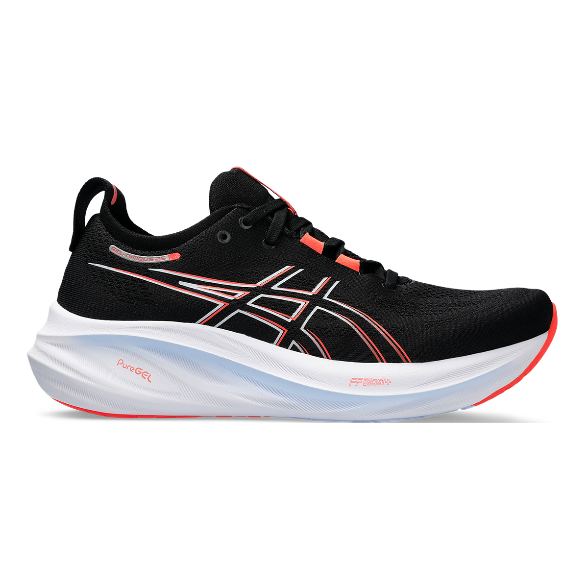 Asics Gel Nimbus 26 - Black - True Red