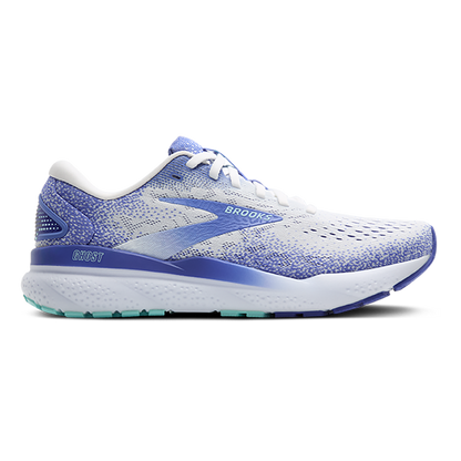 Brooks Ghost 16 - White - Amparo Blue - Limpet Shell