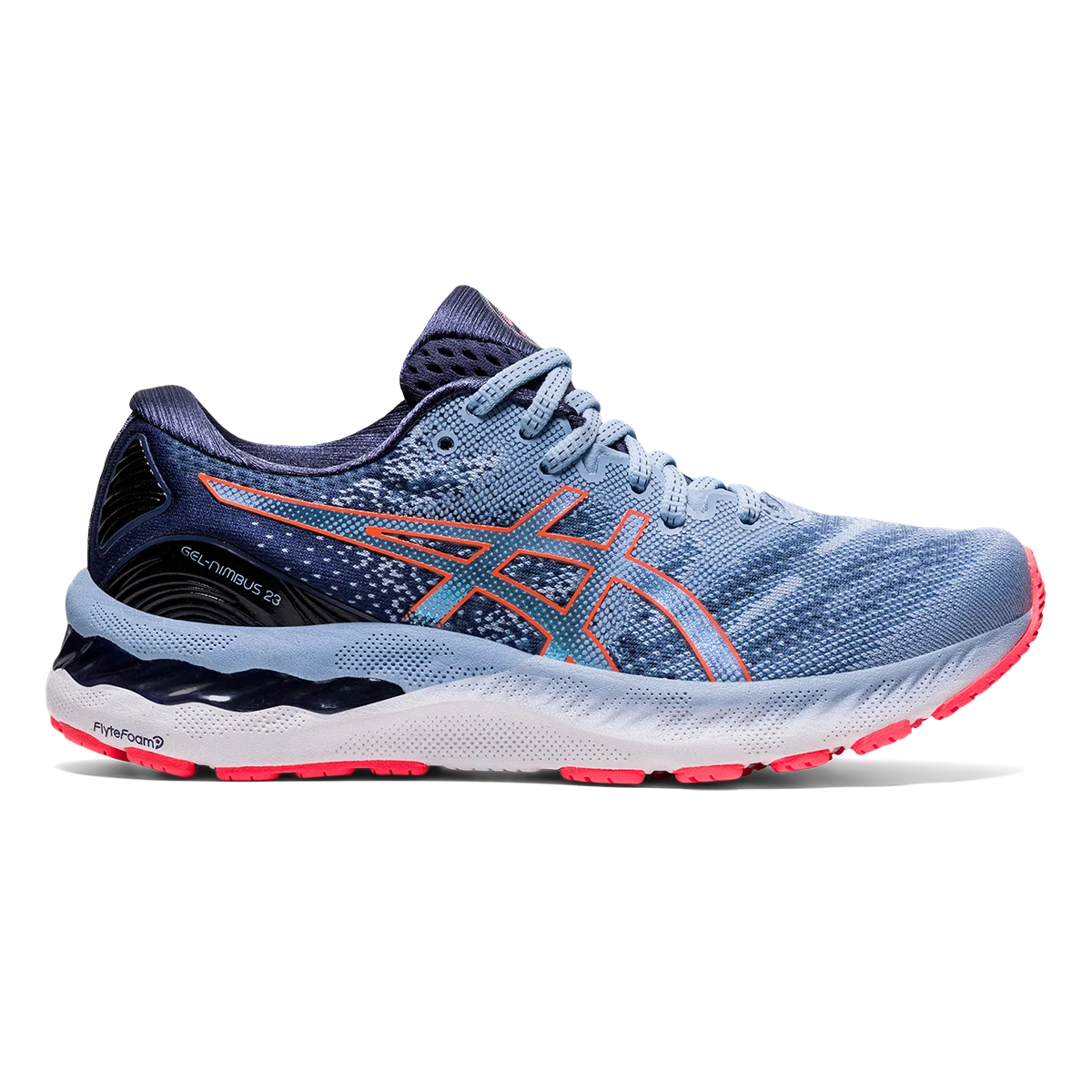 Asics Nimbus 23 - Mist - Blazing Coral