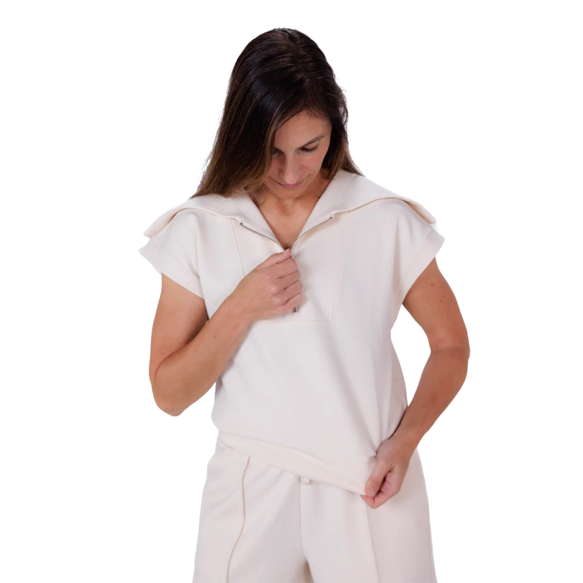 F2R Softlite Shortsleeve 1/2 Zip W Oversized Collar