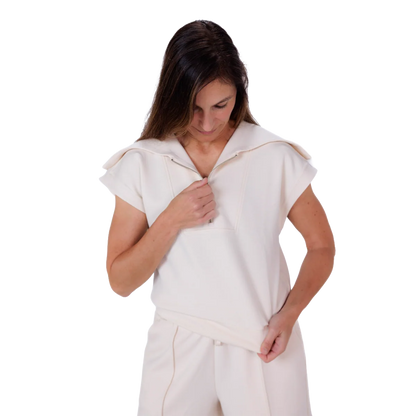 F2R Softlite Shortsleeve 1/2 Zip W Oversized Collar