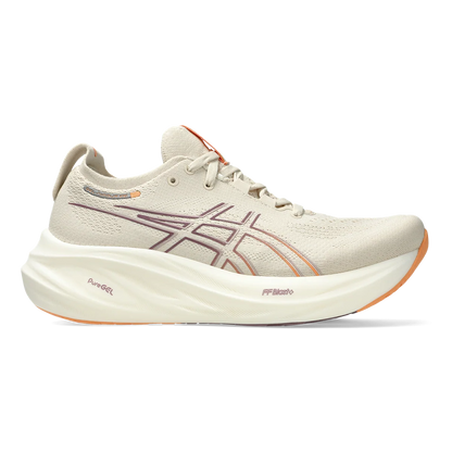 Asics Gel Nimbus 26 - Oatmeal - Faded Orange