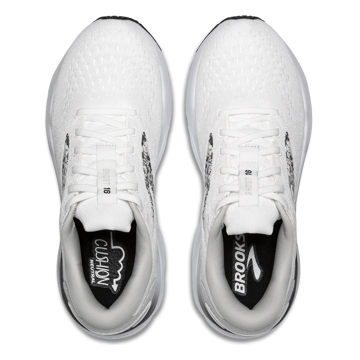 Brooks Ghost 16 - White - Oyster - Lava