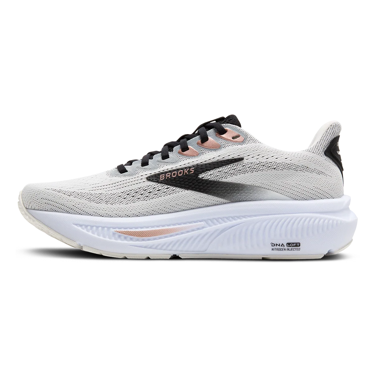 Brooks Ghost 17 White - Black - Rose Gold