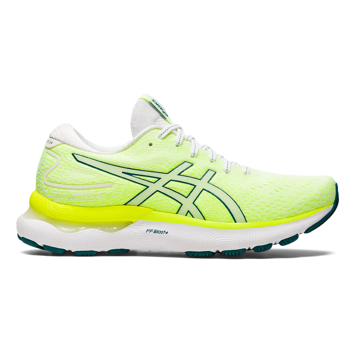 Asics Gel Nimbus 24 - White - Velvet Pine
