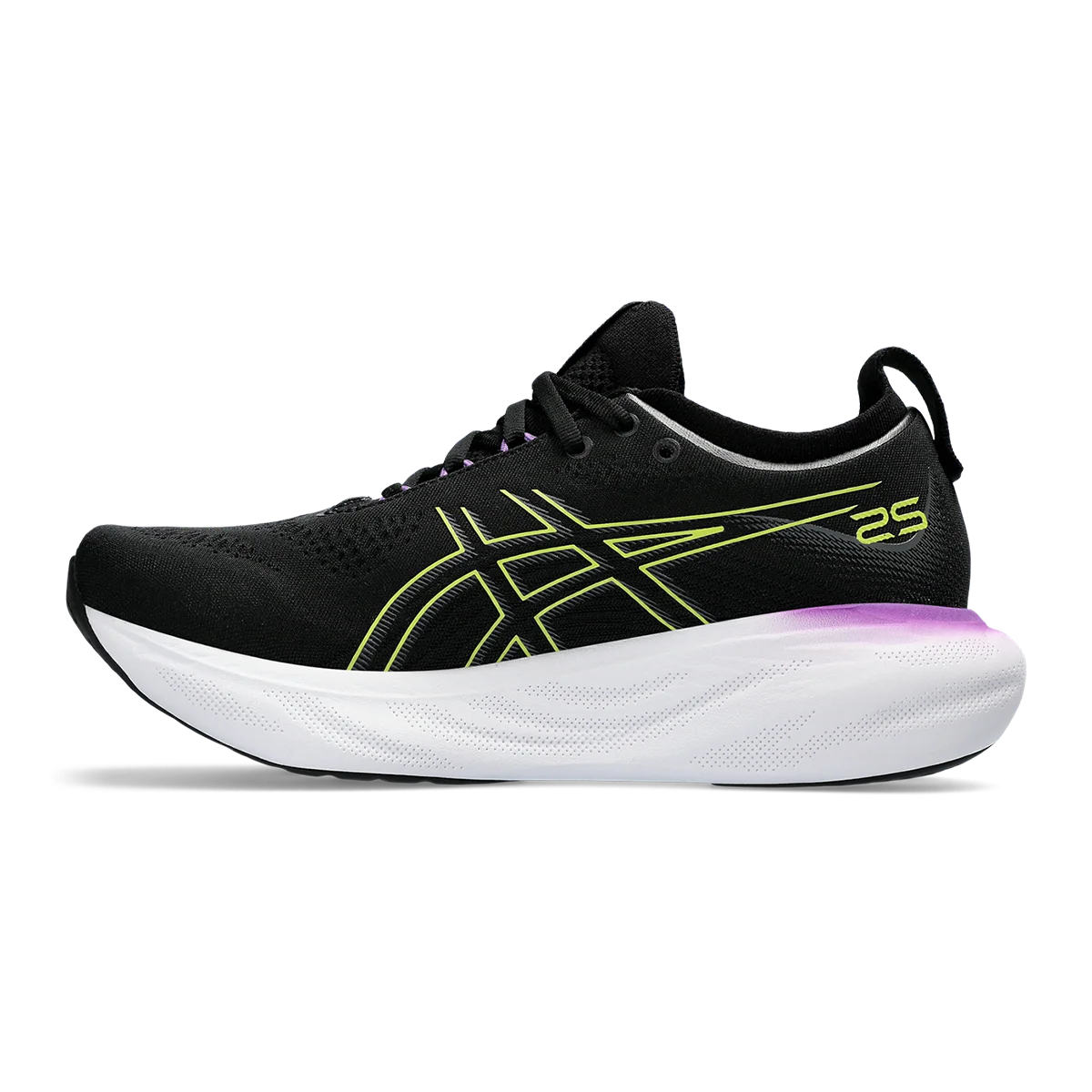 Asics Gel Nimbus 25 - Black - Glow Yellow