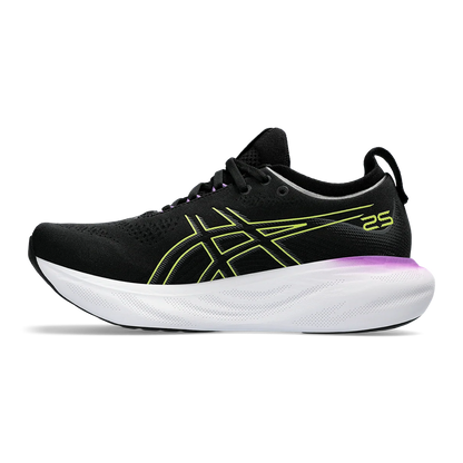 Asics Gel Nimbus 25 - Black - Glow Yellow