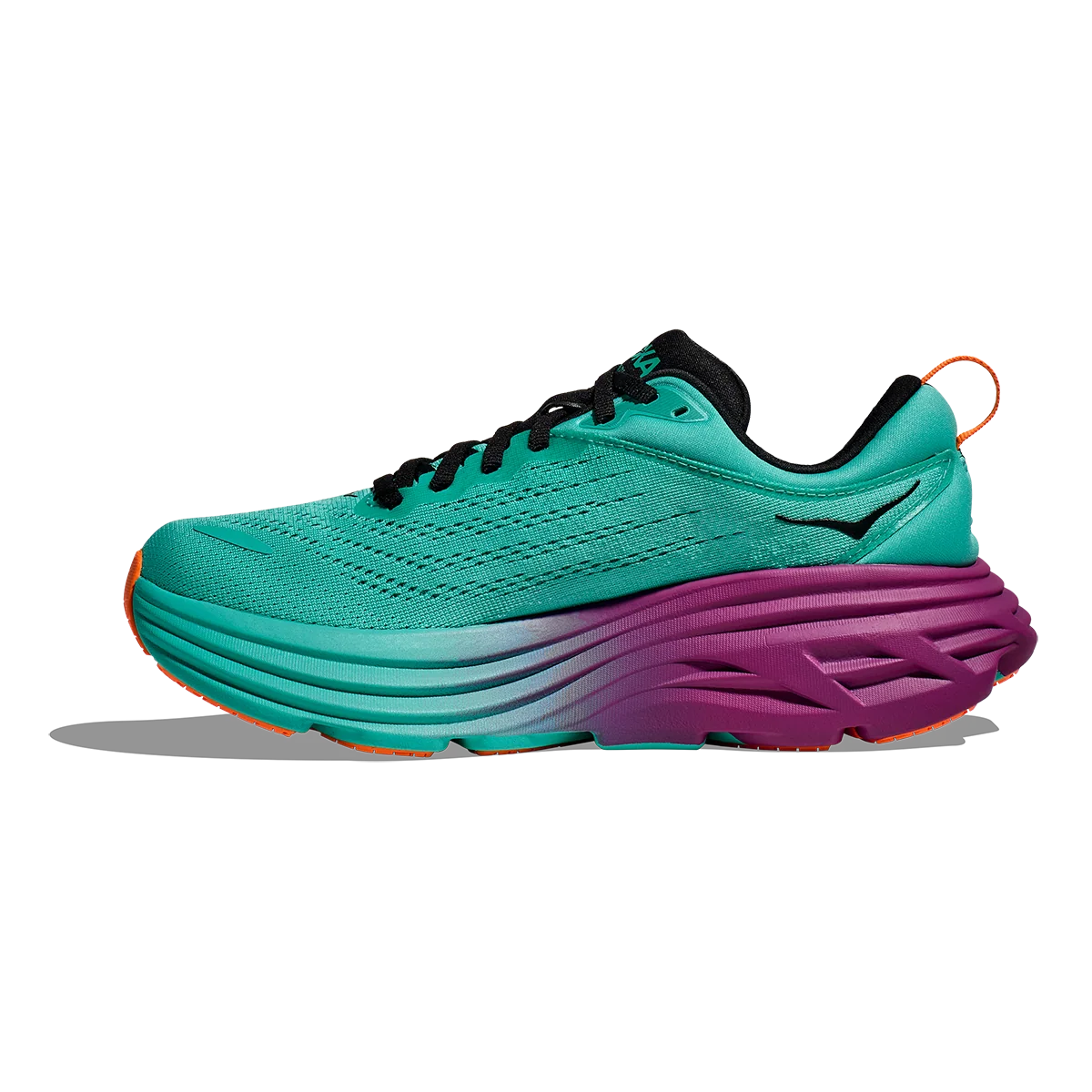 Hoka Bondi 8 - Electric Aqua - Black