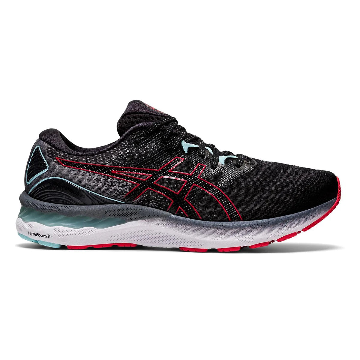 Asics Nimbus 23 - Black - Electric Red