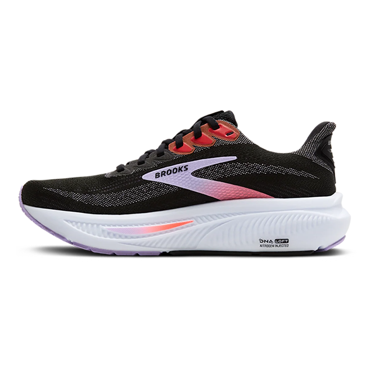 Brooks Ghost 17 Black - Purple - Coral