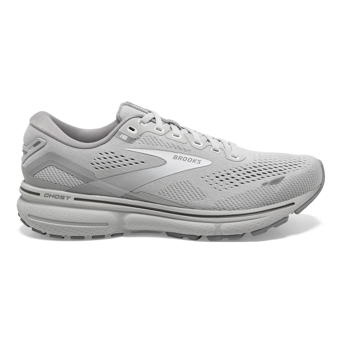 Brooks Ghost 15 - Oyster - Alloy - White