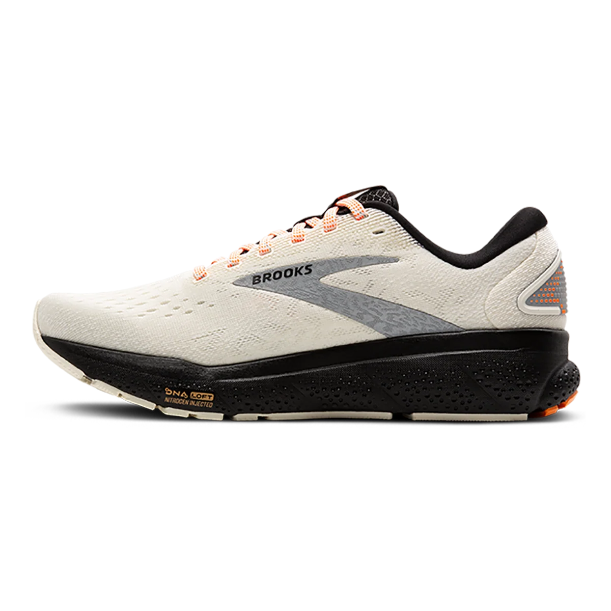 Brooks Ghost 16 - Ecru - Orange - Black