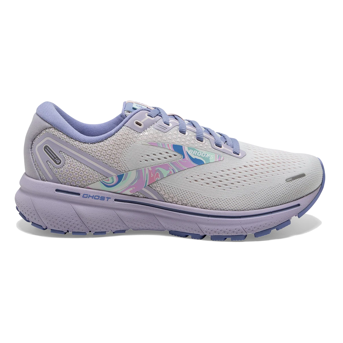 Brooks Ghost 14 - White - Purple - Barely Pink