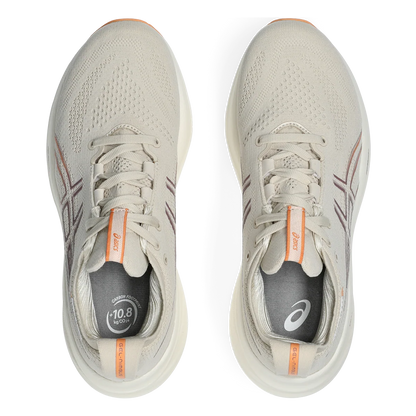 Asics Gel Nimbus 26 - Oatmeal - Faded Orange