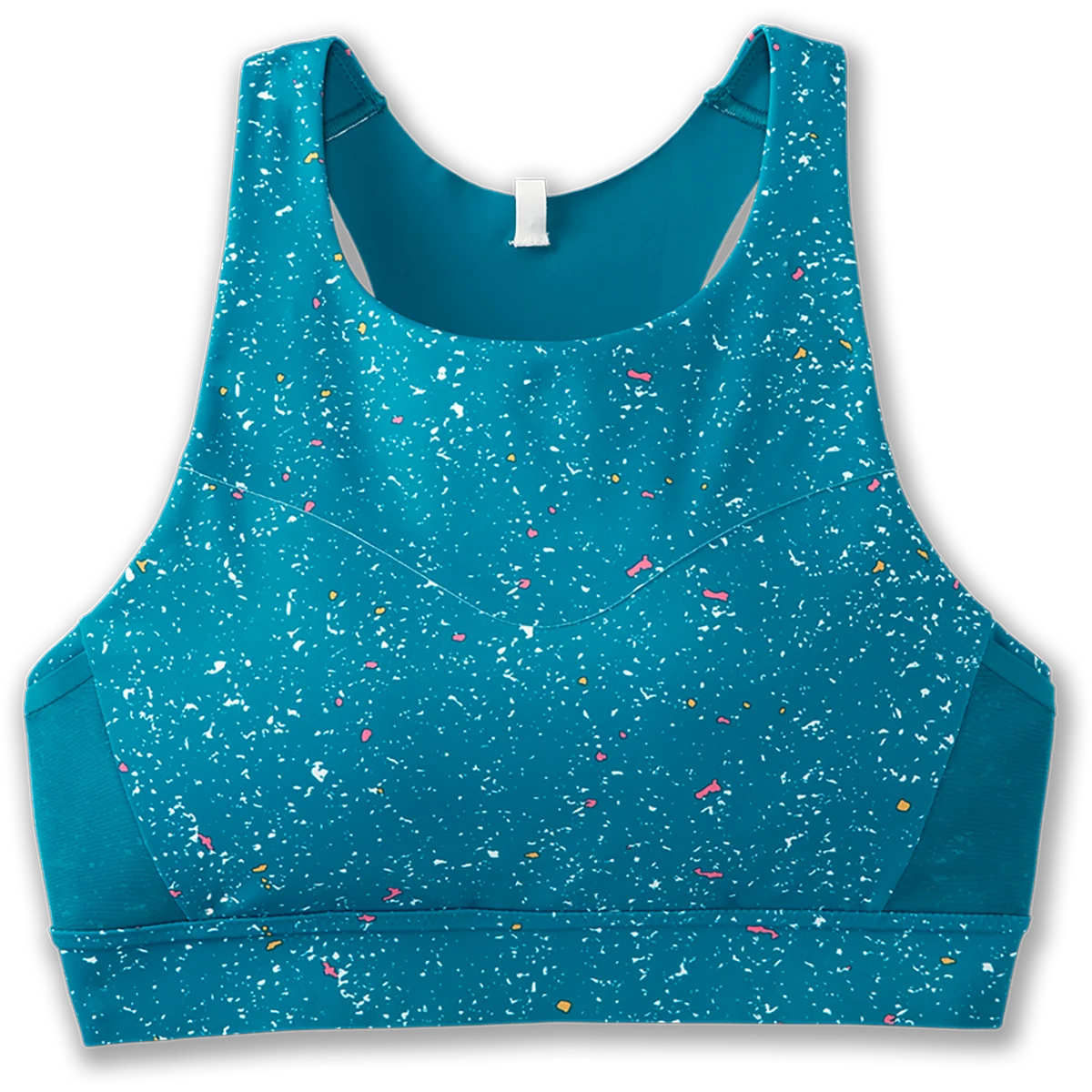 Brooks Drive 3 Pocket Run Bra - Lagoon Speckle Print