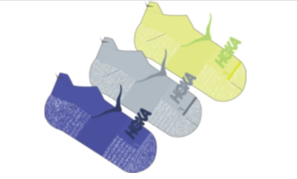 Hoka Unisex No-Show Run 3-Pack Socks