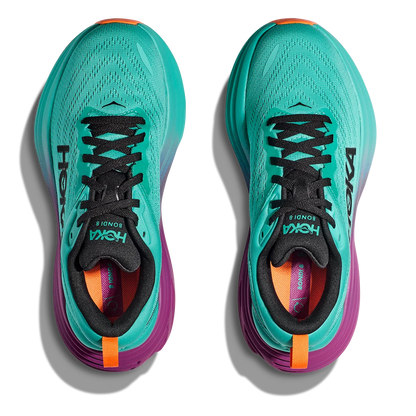 Hoka Bondi 8 - Electric Aqua - Black