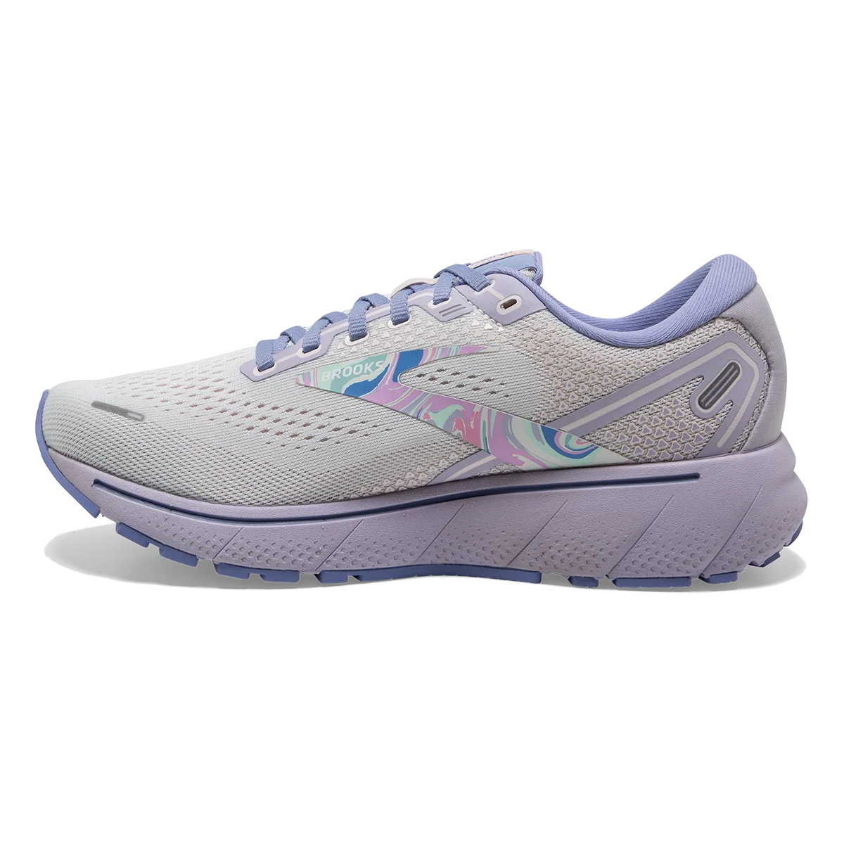 Brooks Ghost 14 - White - Purple - Barely Pink