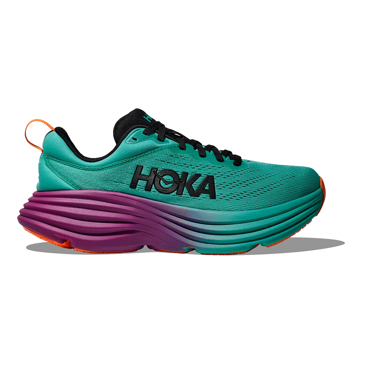 Hoka Bondi 8 - Electric Aqua - Black
