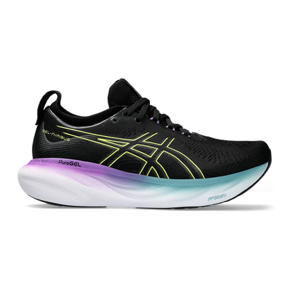 Asics Gel Nimbus 25 - Black - Glow Yellow