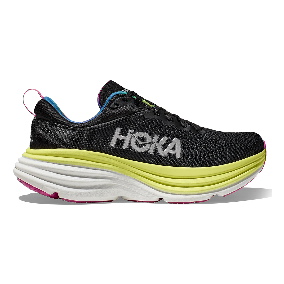 Hoka Bondi 8 - Black - Citrus Glow