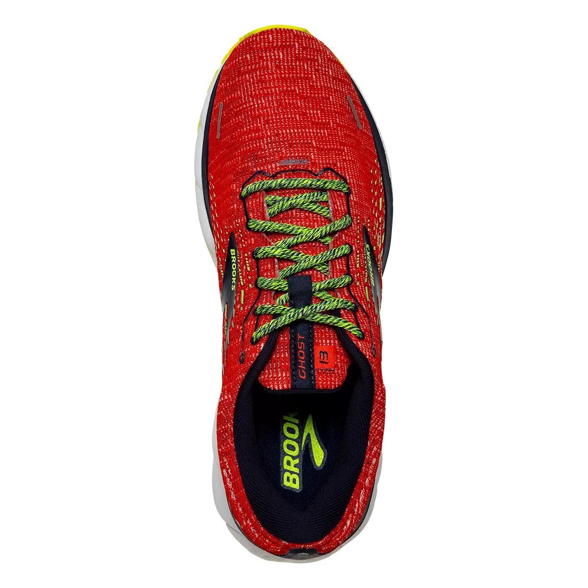 Brooks Ghost 13 - Tomato - Navy - Nightlife