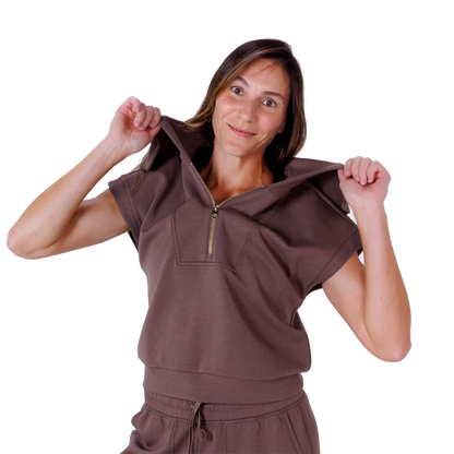 F2R Softlite Shortsleeve 1/2 Zip W Oversized Collar