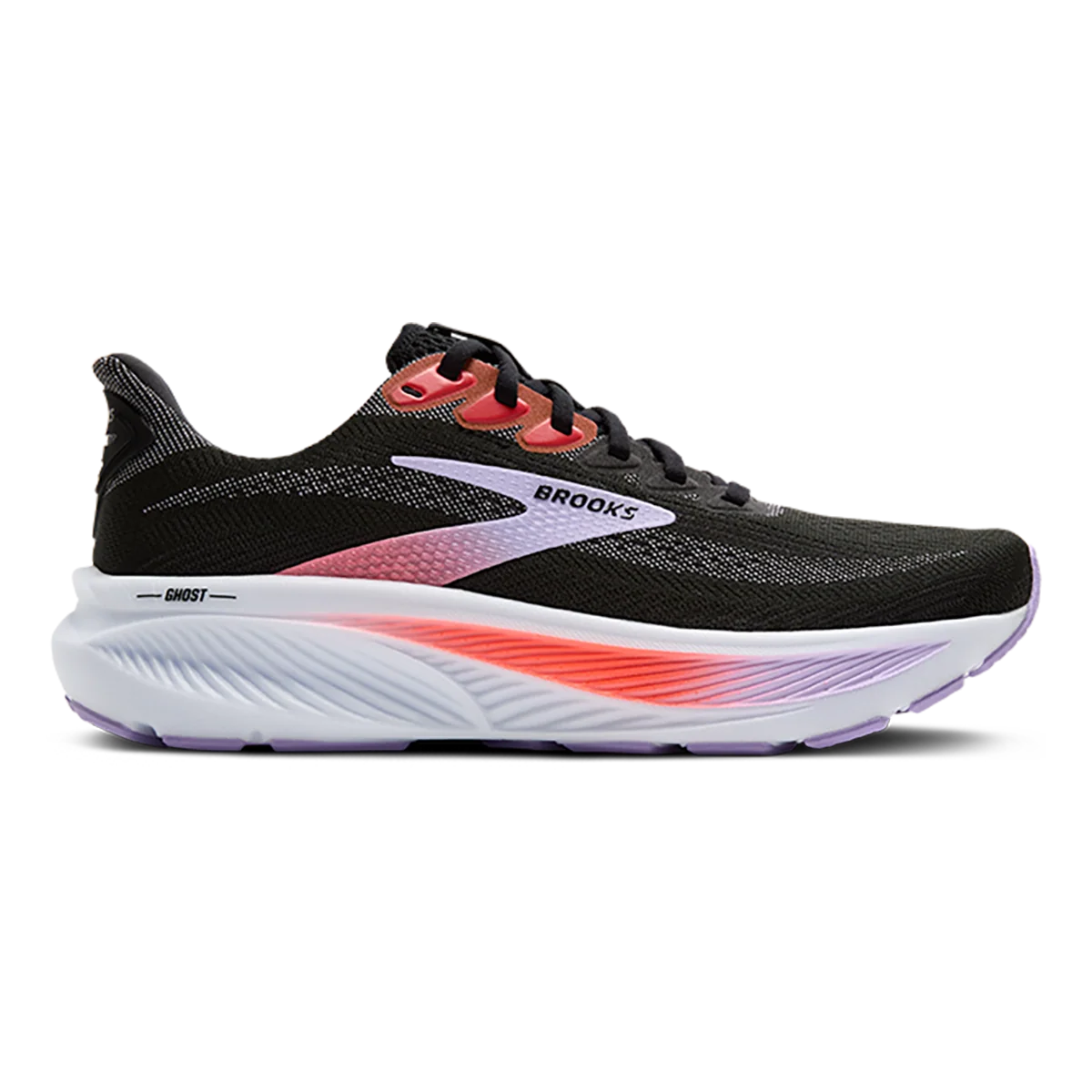 Brooks Ghost 17 Black - Purple - Coral