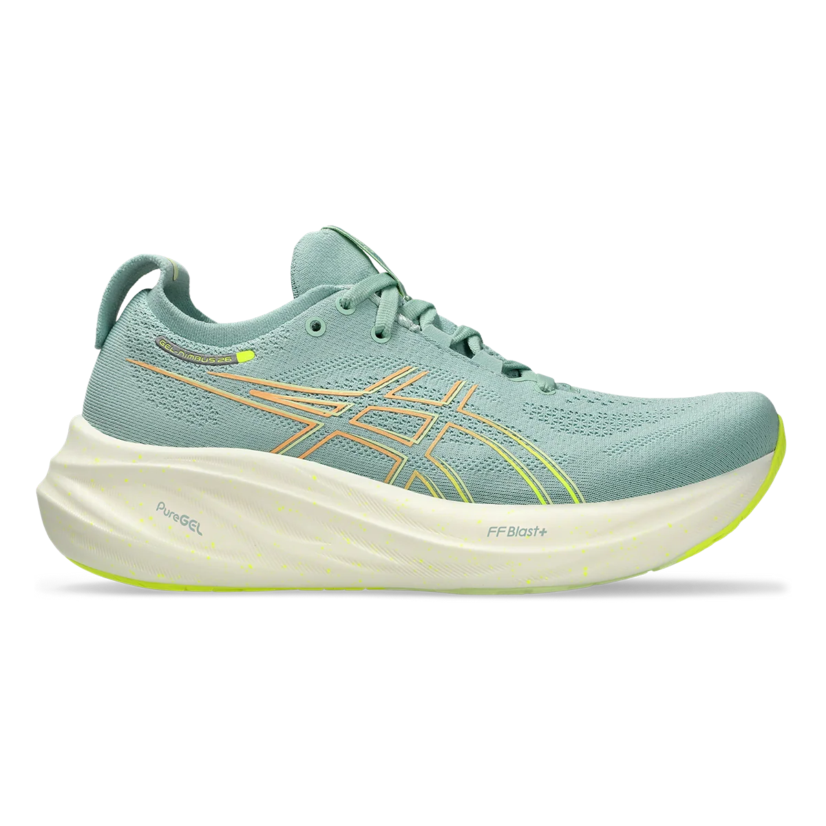 Asics Gel Nimbus 26 - Light Celadon - Safety Yellow