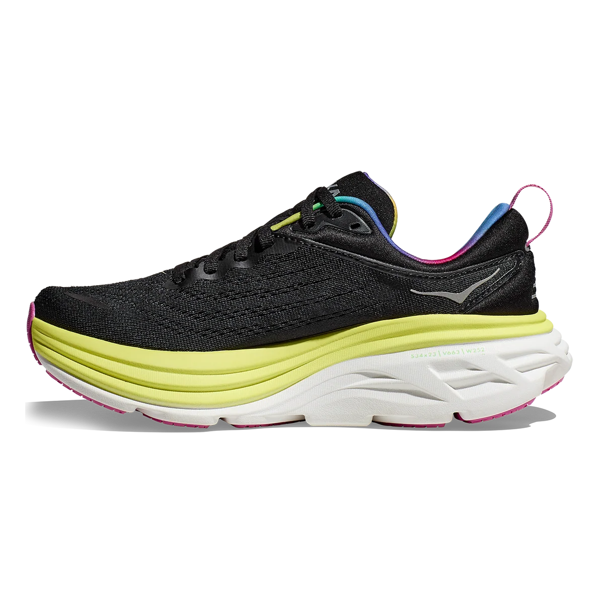 Hoka Bondi 8 - Black - Citrus Glow