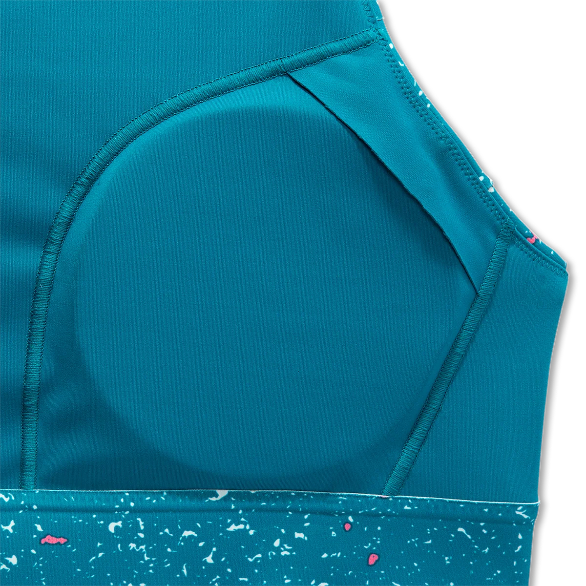 Brooks Drive 3 Pocket Run Bra - Lagoon Speckle Print
