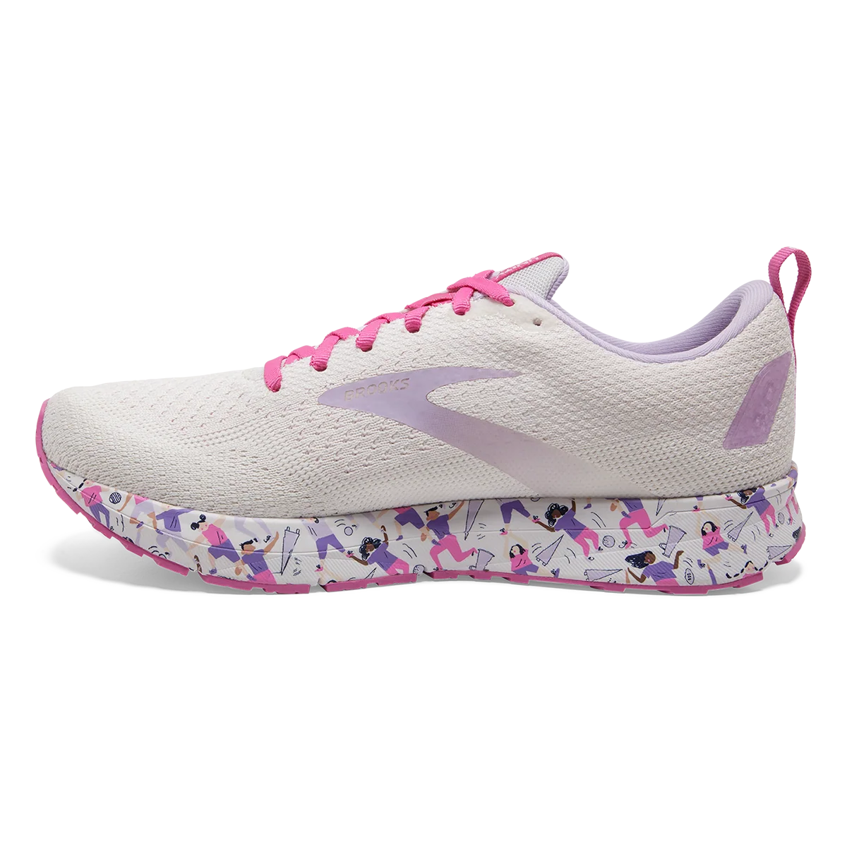 Brooks Revel 4 - White - Lilac - Pink
