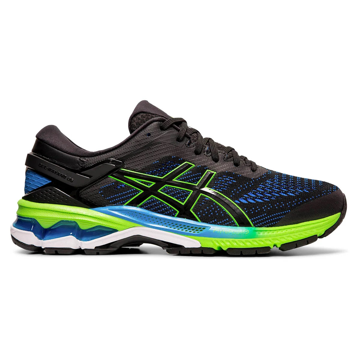 Asics Kayano 26 - Black - Electric Blue