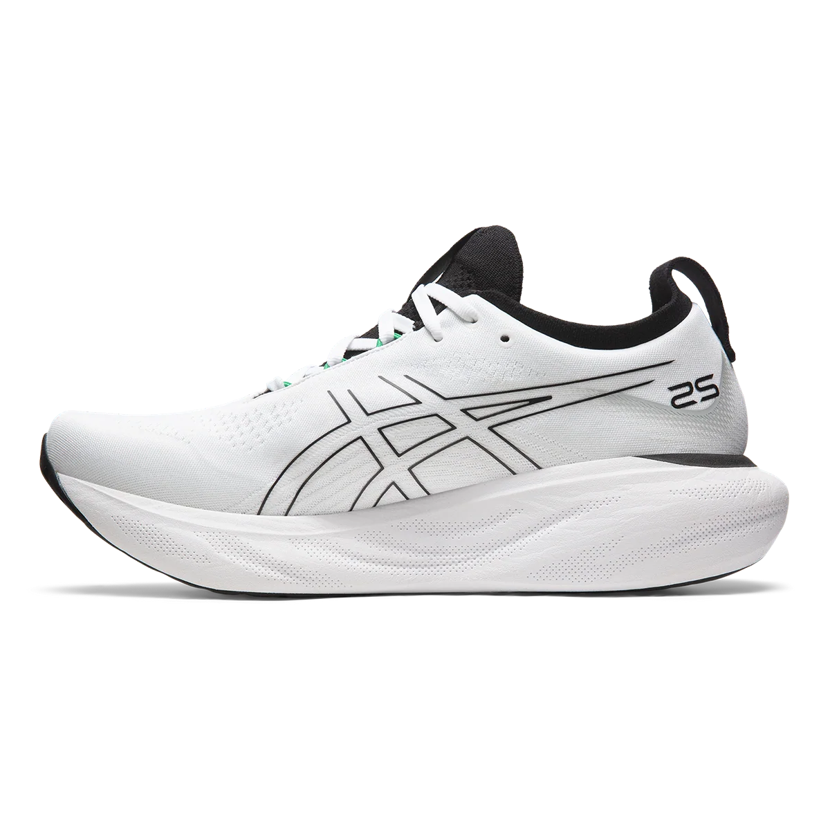 Asics Gel Nimbus 25 - White - Black