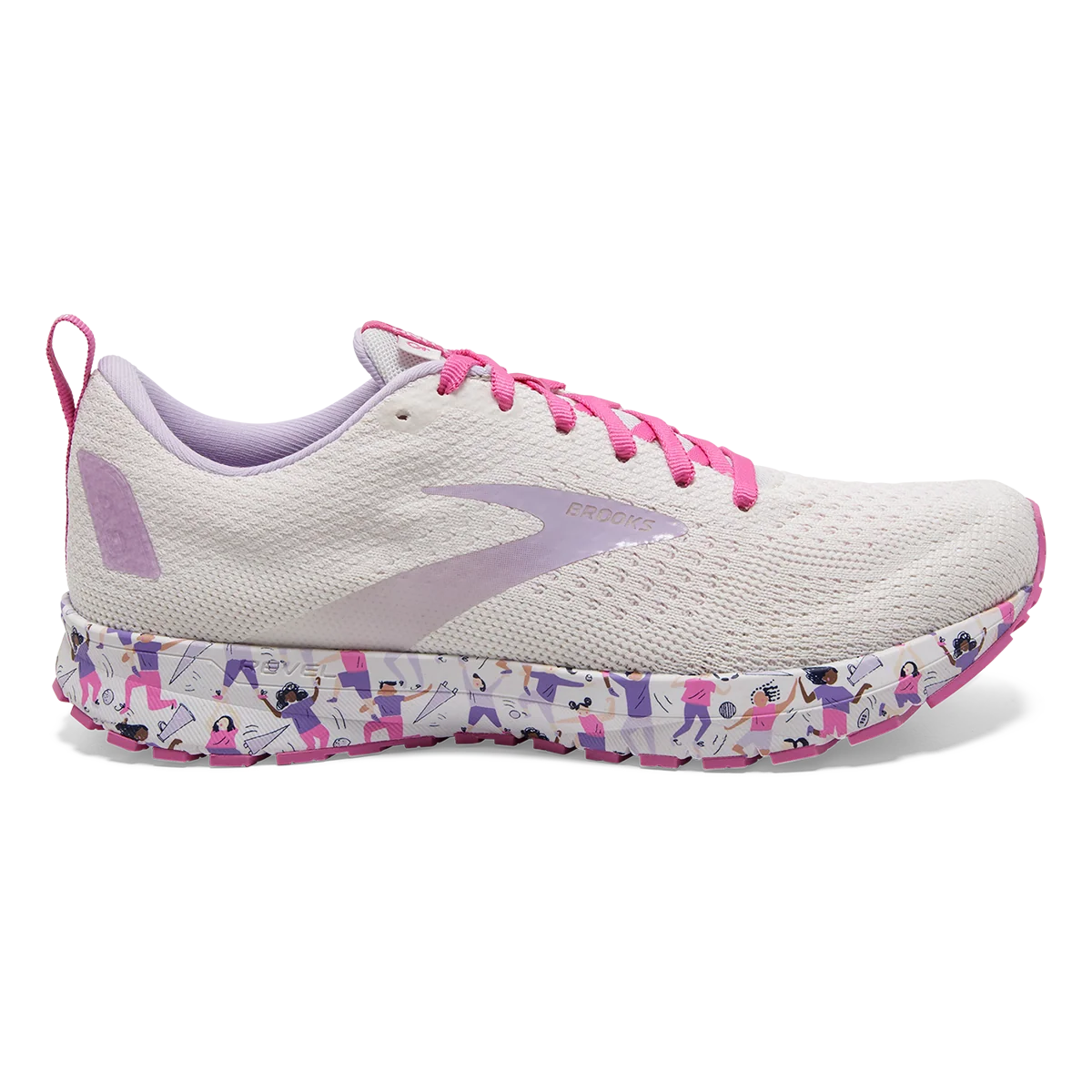 Brooks Revel 4 - White - Lilac - Pink