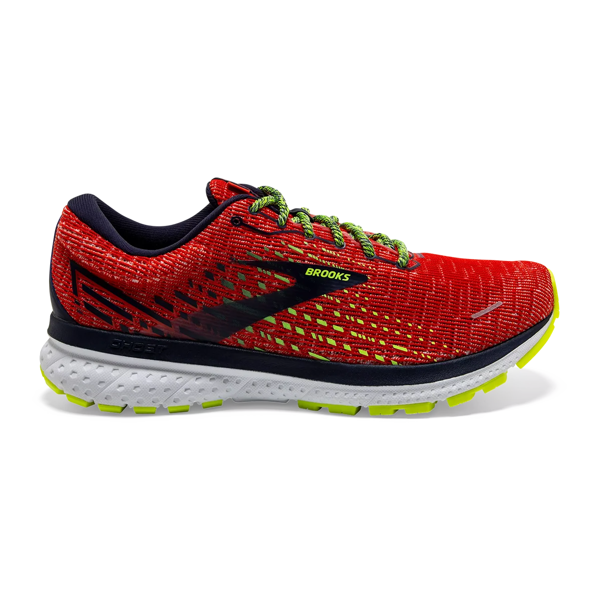 Brooks Ghost 13 - Tomato - Navy - Nightlife
