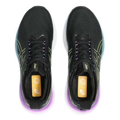 Asics Gel Nimbus 25 - Black - Glow Yellow