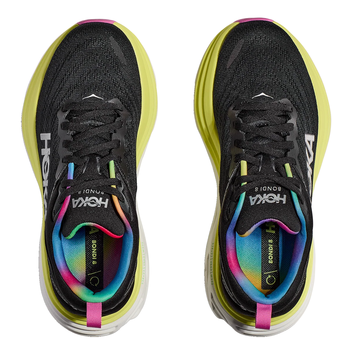 Hoka Bondi 8 - Black - Citrus Glow