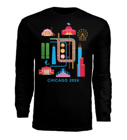 Commonwealth Unisex Chicago Marathon Landmark Long Sleeve Tech Tee