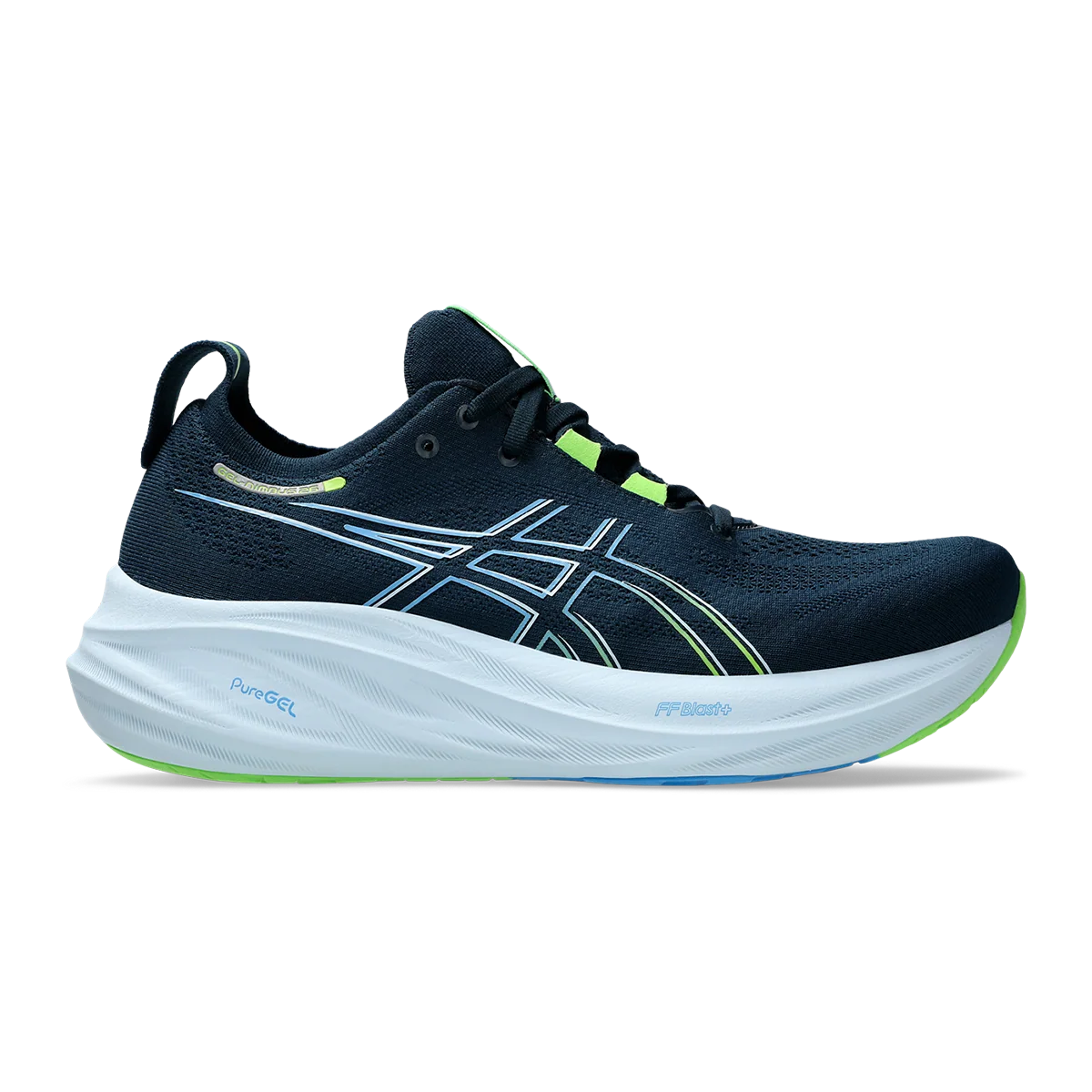 Asics Gel Nimbus 26 - French Blue - Electric Lime