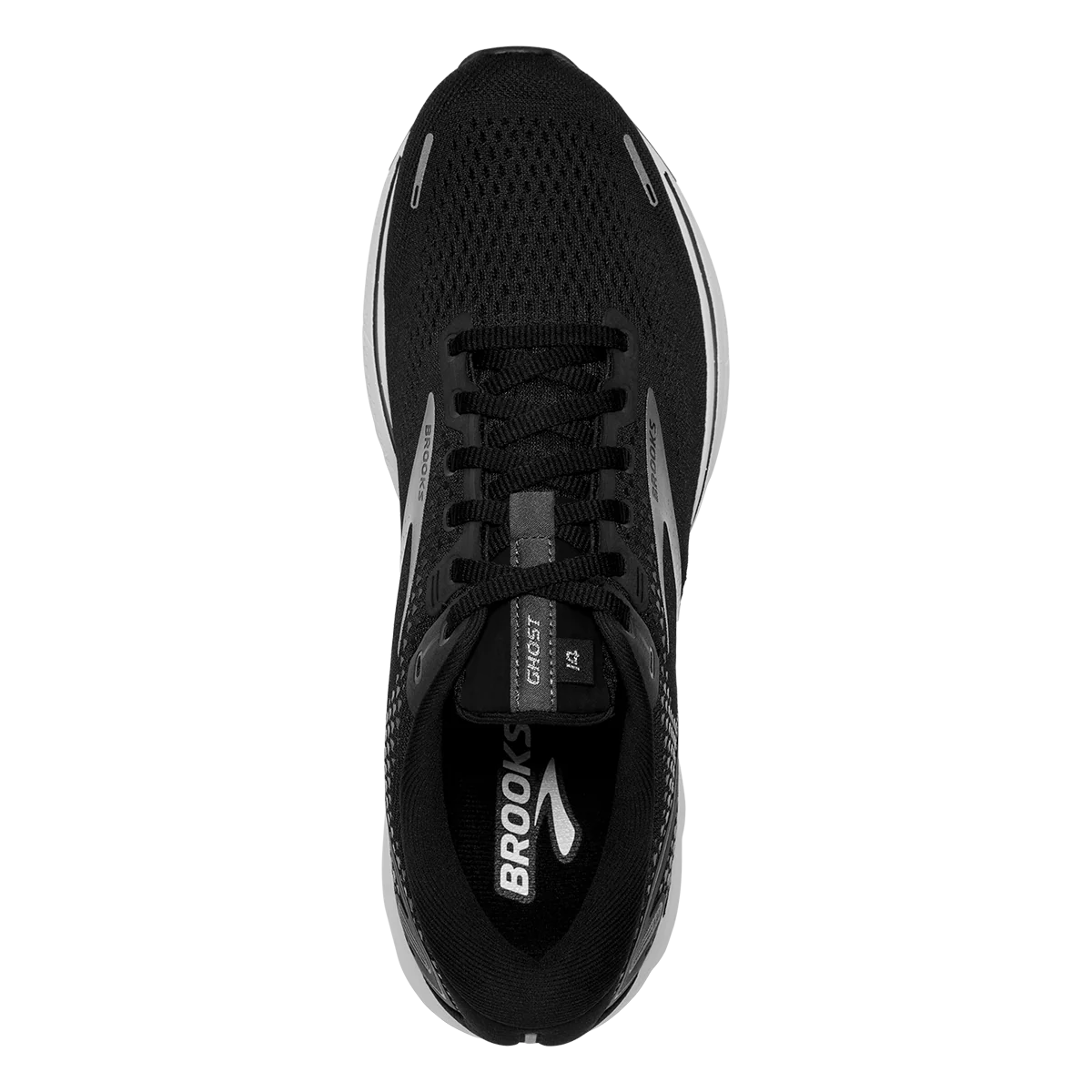 Brooks Ghost 14 - Black - White - Silver