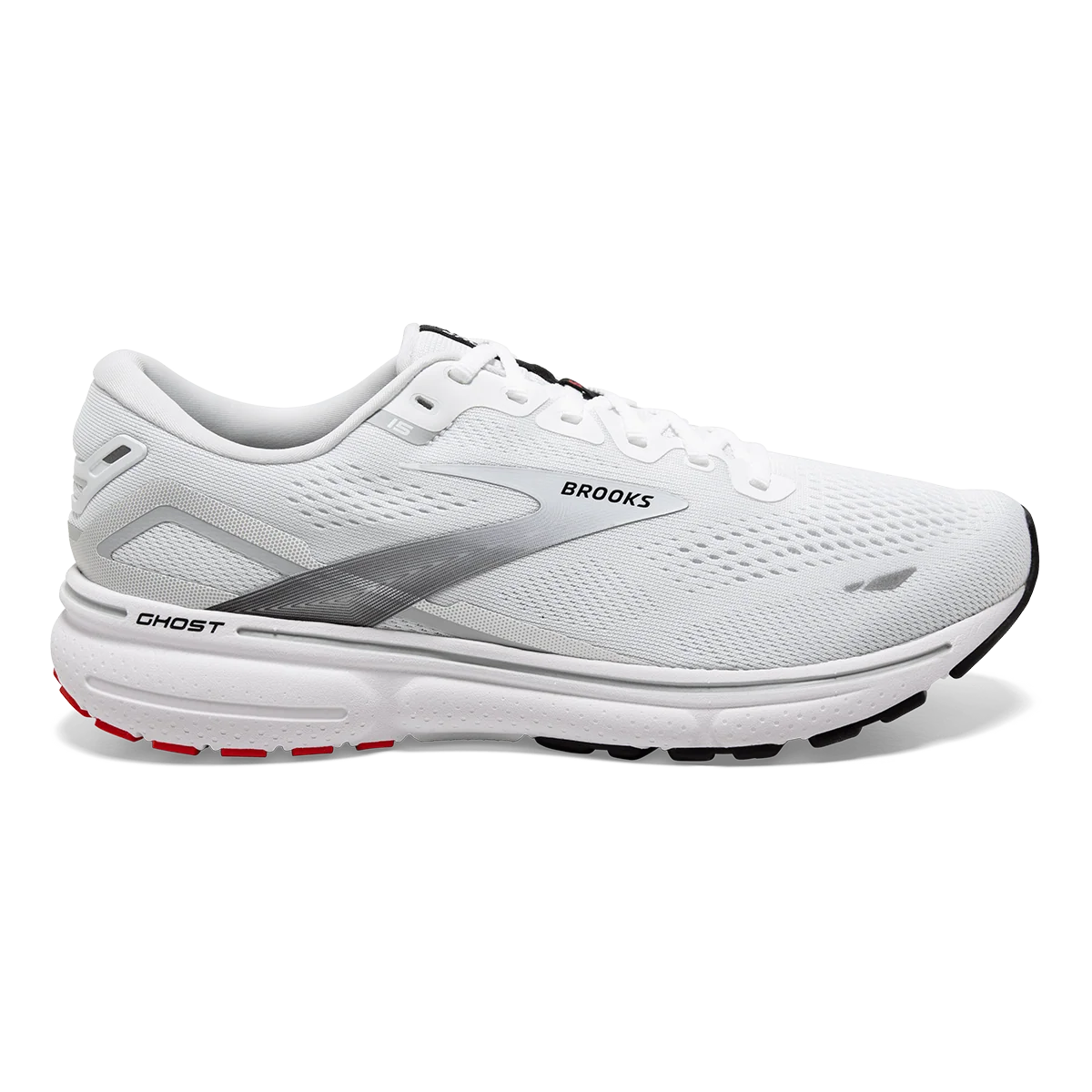 Brooks Ghost 15 - White - Black - Flame