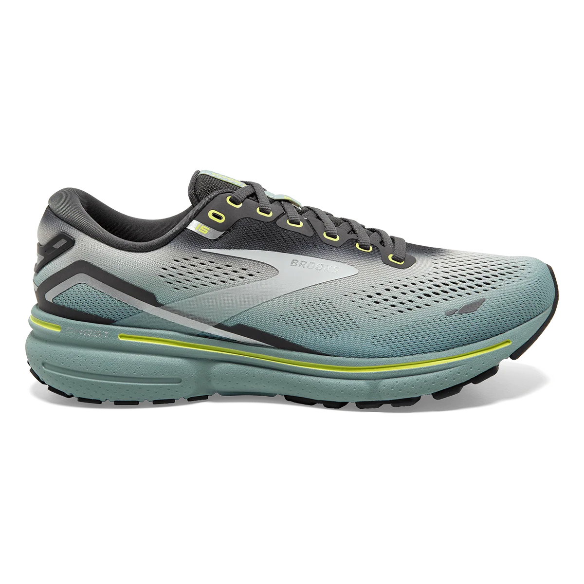 Brooks Ghost 15 - Grey - Oyster - Cloud Blue